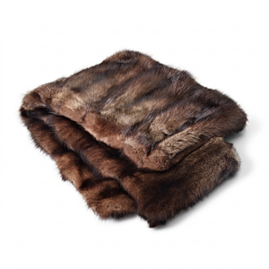 Sumptous Brown Fisher Fur Throw, Handcrafted and Ethically Sourced - Styling by Jover+Valls