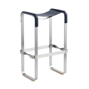 Wanderlust Bar Stool - Hancrafted in Leather & Steel, Customizable - Stool by Jover+Valls