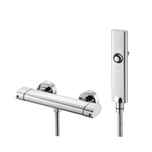 Perfecto Series - Shower Mixer W/ Hand Shower & Hose & Wall Bracket - Tap by JUSTIME