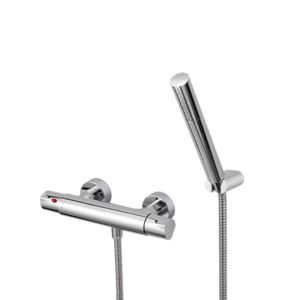 Chapter Series - Thermostatic Shower Mixer W/Hose & Hand Shower & Wall Bracket - Tap by JUSTIME