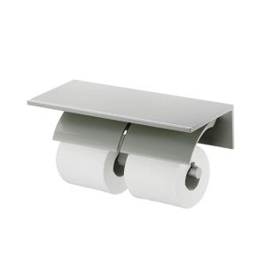 Bathroom Accessories - Double Toilet Tissue Holder W/Shelf (Aluminum W/Anodizing) - Toilet by JUSTIME