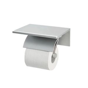 Bathroom Accessories - Single Toilet Tissue Holder W/Shelf (Free Direction)(Aluminum W/Anodizing) - Toilet by JUSTIME