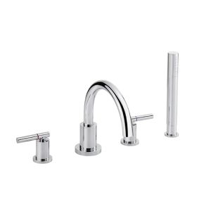 Symmetria Series - Two-Handle Bathtub Faucet W/Hand Shower & Diverter - Tap by JUSTIME