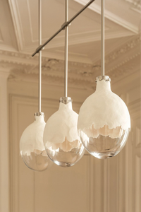 GLOW 3 IN LINE CHANDELIER | Modern Glass Chandeliers - Ceiling lamp by KAIA