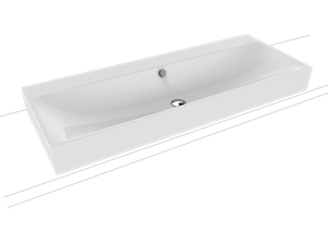SILENIO COUNTERTOP DOUBLE WASHBASIN (RIM HEIGHT 120 MM) - Washbasin by Kaldewei