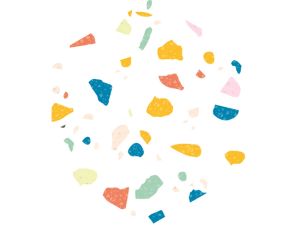 Miniatile Matte Kids Joy Terrazzo Glazed Granite 17,5x20 - Wall tile-stone-brick by Kale