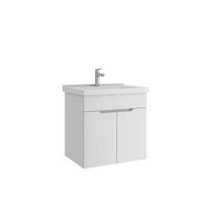 Stora Washbasin Cabinet Polished White 65 Cm With Washbasin - Washbasin by Kale