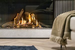 Gas fire - Gi110/75C - Corner model - Fireplaces & stoves by KALFIRE