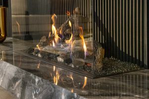 Gas fire - Gi115/75S - 3-sided model - Fireplaces & stoves by KALFIRE