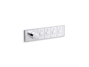Foundations Mechanical showering four-outlet thermostatic control panel - Shower by Kallista