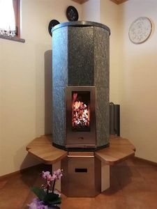 CIR2 sandblasted and shot blasted Italian soapstone - Fireplaces & stoves by KarniaFire