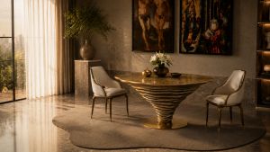 KENYA K1380a - Round brass table - Table by KARPA