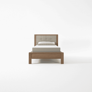 Circa17 Single Size Bed Fabric Headboard No Storage - Bed frame by KARPENTER