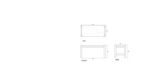 Taku Bench 90 - Bench by KARPENTER