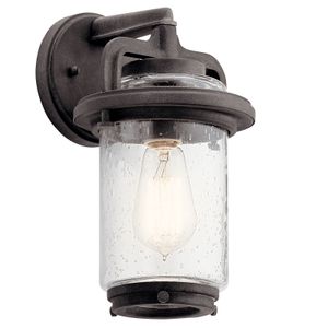 Andover Outdoor Wall Light 1-Light Clear Seeded Glass Size:6.5" W x 11.5" H x 7.25" D Model:49864WZC - Wall lamp by Kichler