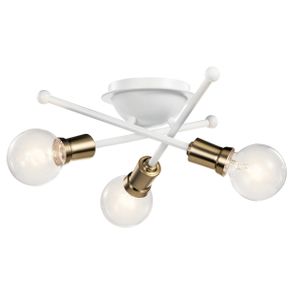 Armstrong Ceiling Light Flush Mount 3-Light Size:5.75" H x 15" DIA Model:43196CH - Ceiling lamp by Kichler