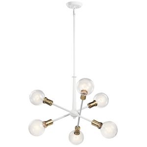 Armstrong Chandelier 1-Tier 6-Light Size:27.75" H x 20" DIA Model:43095CH - Ceiling lamp by Kichler