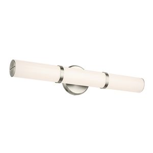 Rosh Vanity Light 1-Light Selectable CCT White Glass Size:24.25" W x 5" H x 4" D Model:55188BKLED - Wall lamp by Kichler