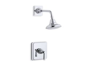 KOHLER | K-TS13134-4B | Pinstripe Rite-Temp shower valve trim with lever handle and 2.5 gpm showerhead - Shower by Kohler