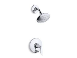 Refinia Shower Trim Set with Push-Button Diverter, Valve Not Included | K-T5319-4 - Shower by Kohler