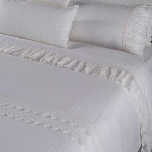 Single duvet cover with Sangallo lace * while stocks last - Bed linen by LA FABBRICA DEL LINO