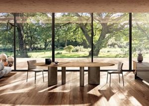 Hoa Dining Table: Nature-Inspired Design, Solid Legs - Table by Lago