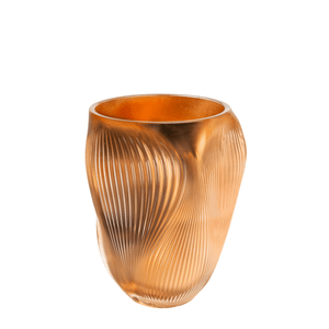 Vase Alizé Grand Modèle à la feuille d'or rose - Styling by Lalique