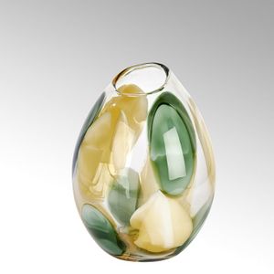 Bagodar vase, glass, green/beige - Styling by Lambert