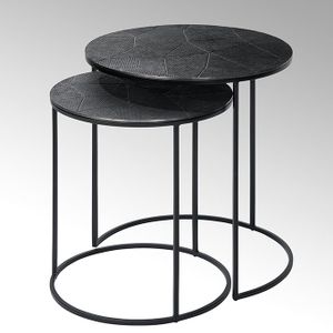 Natsu side table set, iron stand, powdercoated - Side table by Lambert