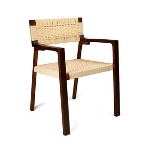 INTRECCIO - Sedia in legno massello con braccioli - Accessories by Lando