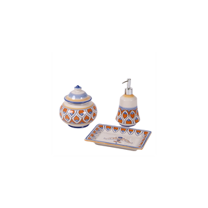 Set Bathroom x 3 pcs - decor Classico 03 - Sanitary accessories by L'Antica Deruta