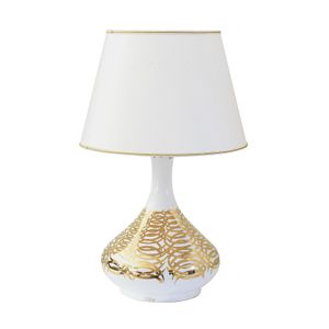 Lamp with shade - decor Intrecci Dorati-Gold - Table lamp by L'Antica Deruta