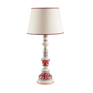 Lamp with shade - decor Lustro Rubino - Gold - Table lamp by L'Antica Deruta