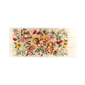 Panel / ceramic tiles - decor frutta - cod.32 - Wall tile-stone-brick by L'Antica Deruta