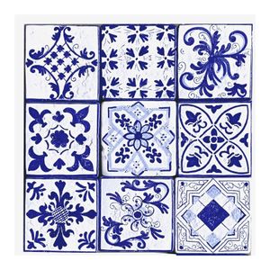 Ceramic (set of 9pcs) -hand made tiles - old cotto -PT-PN-09 - Wall tile-stone-brick by L'Antica Deruta