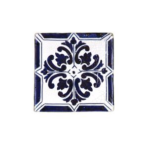 Hand made ceramic tiles - set of 3 pcs - decorated -old cotto- PT/50B - Wall tile-stone-brick by L'Antica Deruta