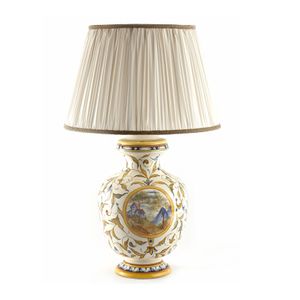 Lamp with shade - decor Raffaello - Table lamp by L'Antica Deruta
