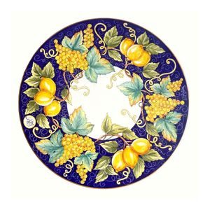 Decortaed stone table - TCL / 22 - Lemons&grapes - Table by L'Antica Deruta