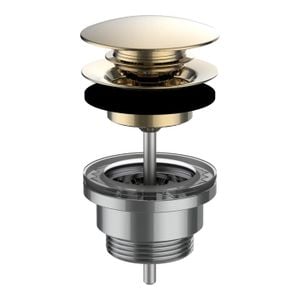 Pop-up waste, "Automatic Clic", 63 mm x G1 1/4", PVD gold - Accessories by Laufen
