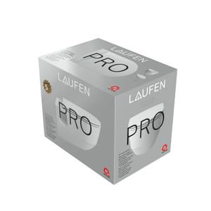 PRO - Combipack wall-hung WC 'rimless' H820964, washdown, with recess, without flushing rim, with seat and cover H898966, with lowering system - Washbasin cabinet by Laufen