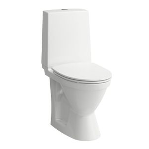 RIGO - Floorstanding WC Combination, washdown, concealed, horizontal P-trap, with 4 fixing holes for floor installation, incl. cistern - Toilet seat by Laufen