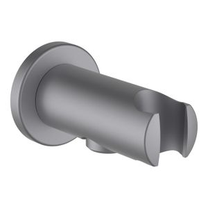SHOWER ACCESSORIES - Elbow to the wall with wall connection elbow, projection 42 mm, with vacuum breaker, full metal, PVD titanium black matt - Shower by Laufen