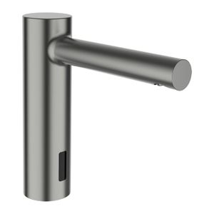 TWINTRONIC - Electronic pillar faucet for basin for cold or mixed water with IR sensors, projection 145 mm, fixed spout, with battery 6V, without Bluetooth adapter, PVD titanium black matt - Shower by Laufen