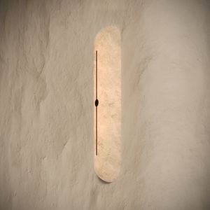 Illumia Alabaster IP44 LED Wall Sconce Light Deep Bronze 450mm - Wall lamp by LUSSO
