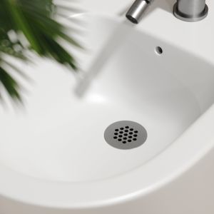 Luxe Brushed Stainless Slotted Freeflow Bidet Waste - Toilet seat by LUSSO