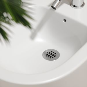 Luxe Chrome Slotted Freeflow Bidet Waste - Toilet seat by LUSSO