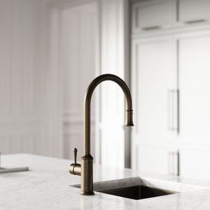 Norton Single Hole Traditional Pull Out Kitchen Tap Brushed Bronze - Tap by LUSSO