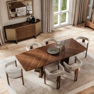 Brera table with wooden top • MARZORATI - Table by Marzorati