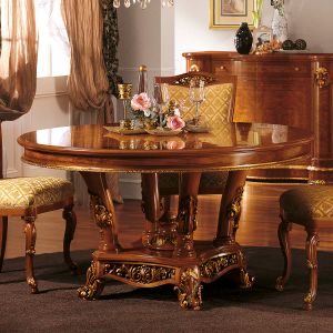 Reale round table with pedestal • MARZORATI - Table by Marzorati