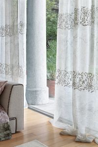 Curtain Dune Merveille Marmorino ricamo due righe - Curtain by Mastro Raphael